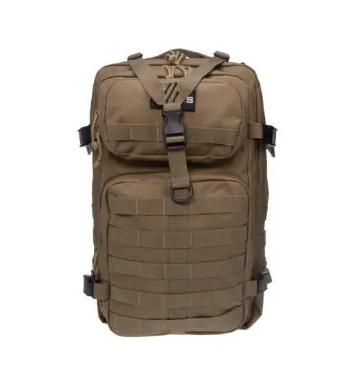 Taktický batoh GPS Tactical Bugout Computer Bag - Tan Taktický batoh od firmy GPS s kapsou na notebook nabízí dva odnímatelné uzamykatelné systémy pro úschovu 2 pistolí a 2 zásobníků.